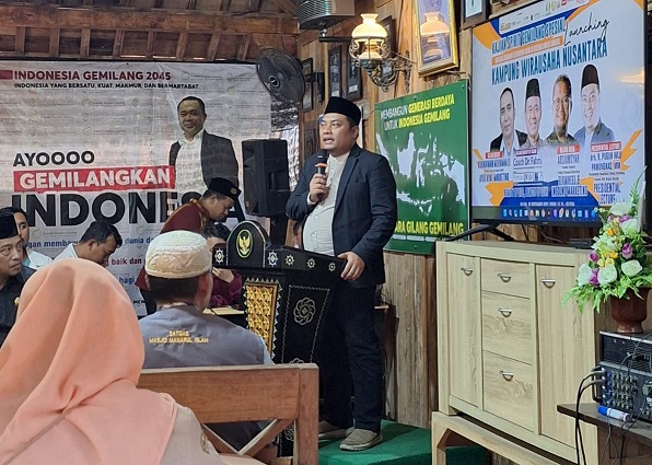 drh H Puguh Wiji Pamungkas saat menjadi pembicara dalam launching Kampung Wirausaha Nusantara Selasa (26/09/2023). 