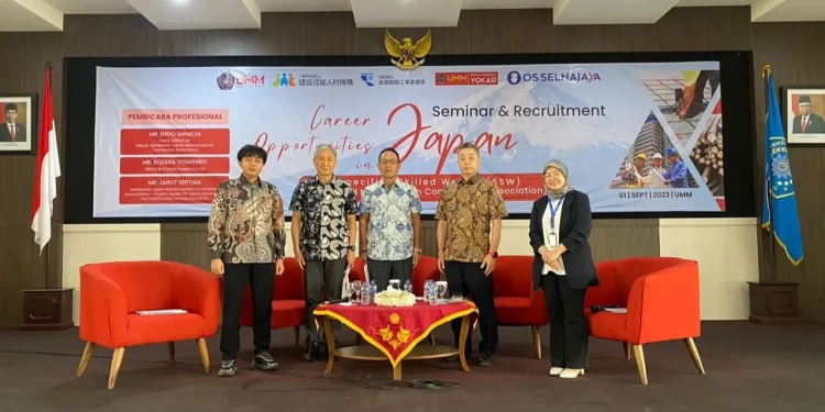 Kolaborasi erat Vokasi UMM dan PT OS Selnajaya kembali membuka peluang kerja di Jepang, terutama di bidang konstruksi baja tulangan beton.