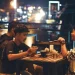 Suasana Kopi Pertelon di malam hari.