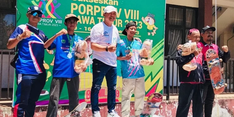 Atlet skateboard Kabupaten Malang berhasil raih medali emas.