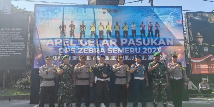 Gelar pasukan Operasi Zebra Semeru 2023 (Polresta Malang Kota)