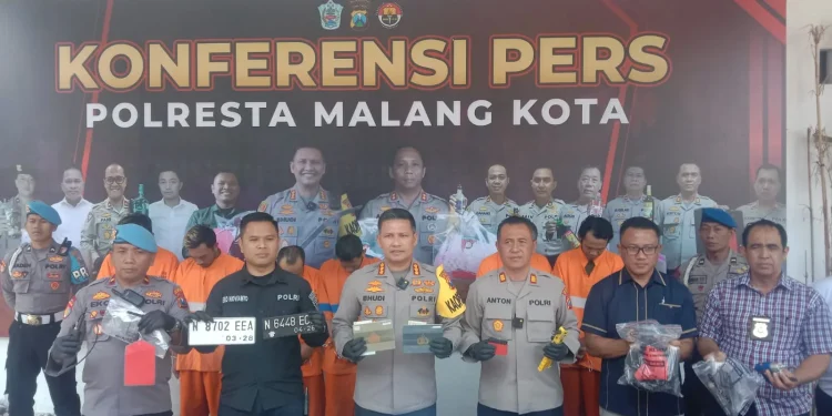 Polresta Malang Kota mengungkap modus sindikat pencurian motor.