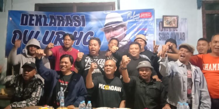 Relawan Dulur HC mendeklarasikan dukungan untuk Sam HC menjadi Wali Kota Malang 2024.