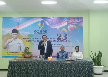 Ketua Umum KORMI Kota Malang, Sofyan Edi Jarwoko dalam peringatan HUT KORMI Kota Malang ke-23.