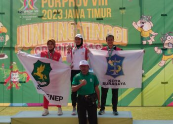 Salah satu atlet atletik asal Kabupaten Malang meraih medali emas di Porprov Jatim VIII 2023.