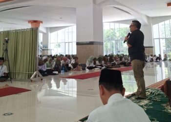 Acara kuliah umum Hari Santri Nasional di Universitas Negeri Malang.