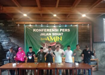 Persiapan jelang Jalan Sehat bareng Amin di Kota Malang.