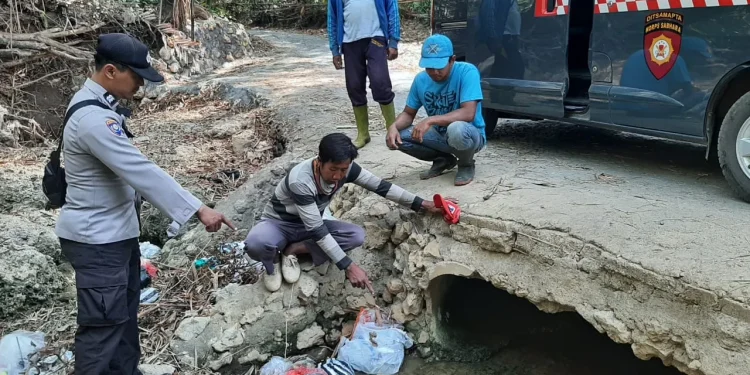 Lokasi tempat bayi perempuan ditemukan.