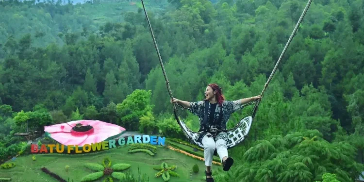 Potret wisata Batu Flower Garden.