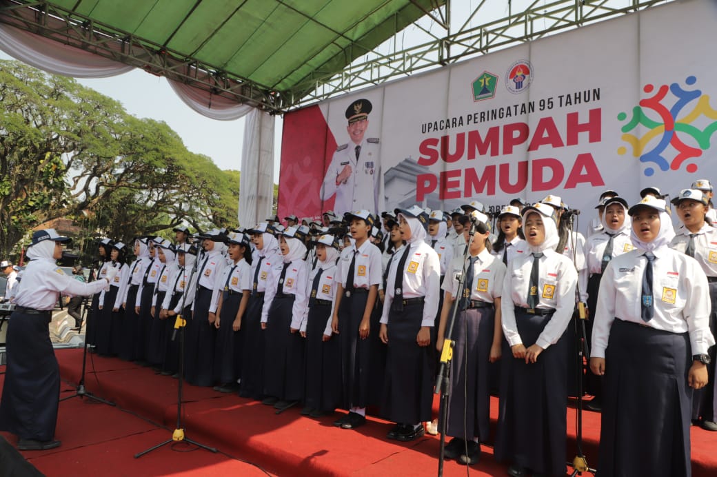 Upacara Peringatan Hari Sumpah Pemuda di Pemkot Malang.