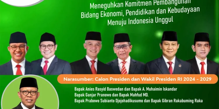 Poster Sharing Sessions Unisma bersama tiga pasangan capres-cawapres awal November mendatang.