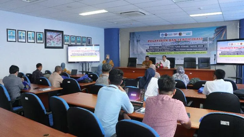 Pelatihan sertifikasi BIM 5D Aplikasi Cubicost yang diselenggarakan Polinema.