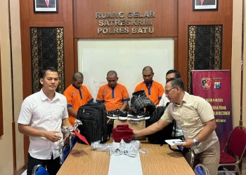 3 Pelaku Pencuri Kran Air di Pasar Induk Among Tani Kota Batu Ditangkap