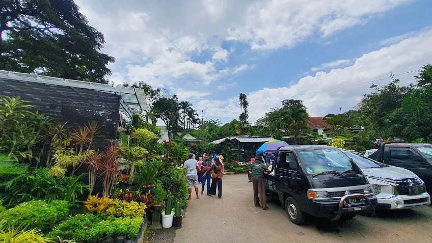 Suasana pasar bunga Splendid.