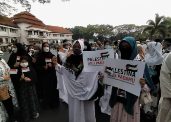 Ilustrasi aksi bela palestina.