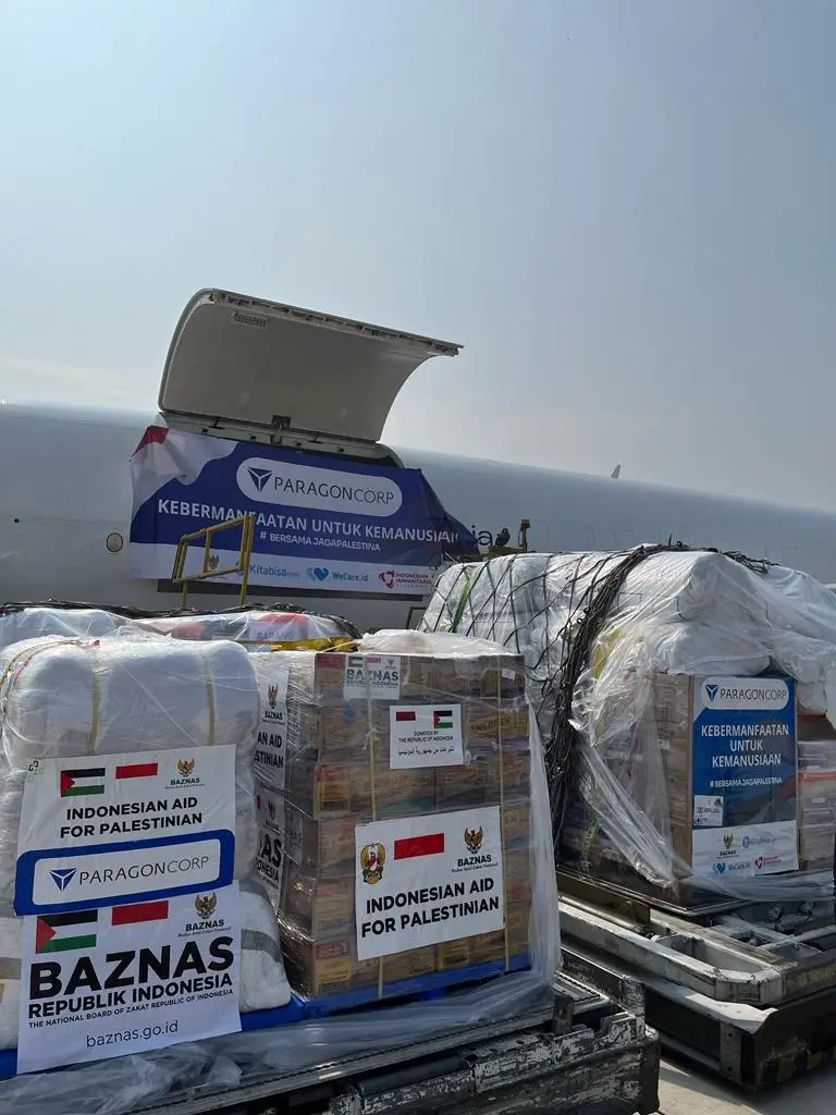 Berbagai bantuan yang disalurkan kepada warga Palestina.
