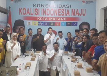 Konsolidasi pembentukan Tim Kampanye Daerah Kota Malang Prabowo-Gibran.