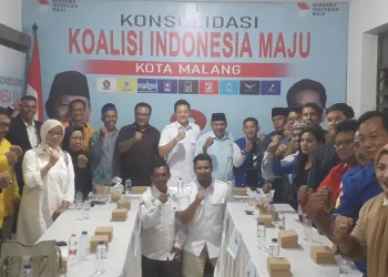 Konsolidasi pembentukan Tim Kampanye Daerah Kota Malang Prabowo-Gibran.