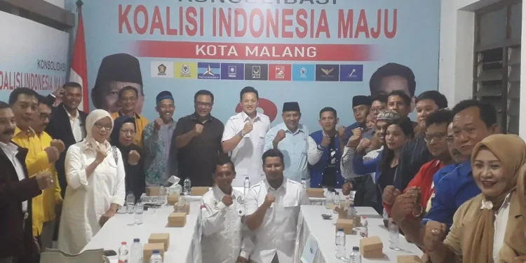 Konsolidasi pembentukan Tim Kampanye Daerah Kota Malang Prabowo-Gibran.