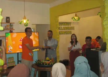 Suasana acara ulang tahun Nutrisari yang ke-45 di Nutrihub Malang.