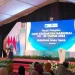 Gubernur Jatim Khofifah Indar Parawansa saat membuka pencanangan imunisasi hepatitis B bagi nakes di Jatim.