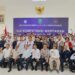 Para peserta dan penguji UKW PWI Malang Raya berfoto bersama Pj Wali Kota Malang, Wahyu Hidayat.