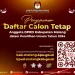 Poster pengumuman DCT DPRD Kabupaten Malang.