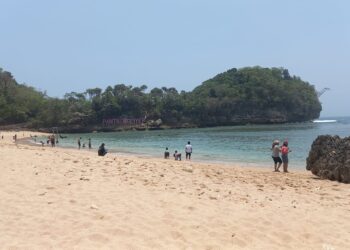 Pantai Ngliyep, salah satu destinasi wisata di Kabupaten Malang.
