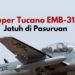 Pesawat TNI AU, Super Tucano EMB-314 dikabarkan jatuh di Pasuruan dan Probolinggo, Kami (16/11/2023). (Foto/tni-au.mil.id)