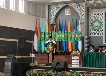 Menhan RI Prabowo Subianto saat memberikan sambutan.