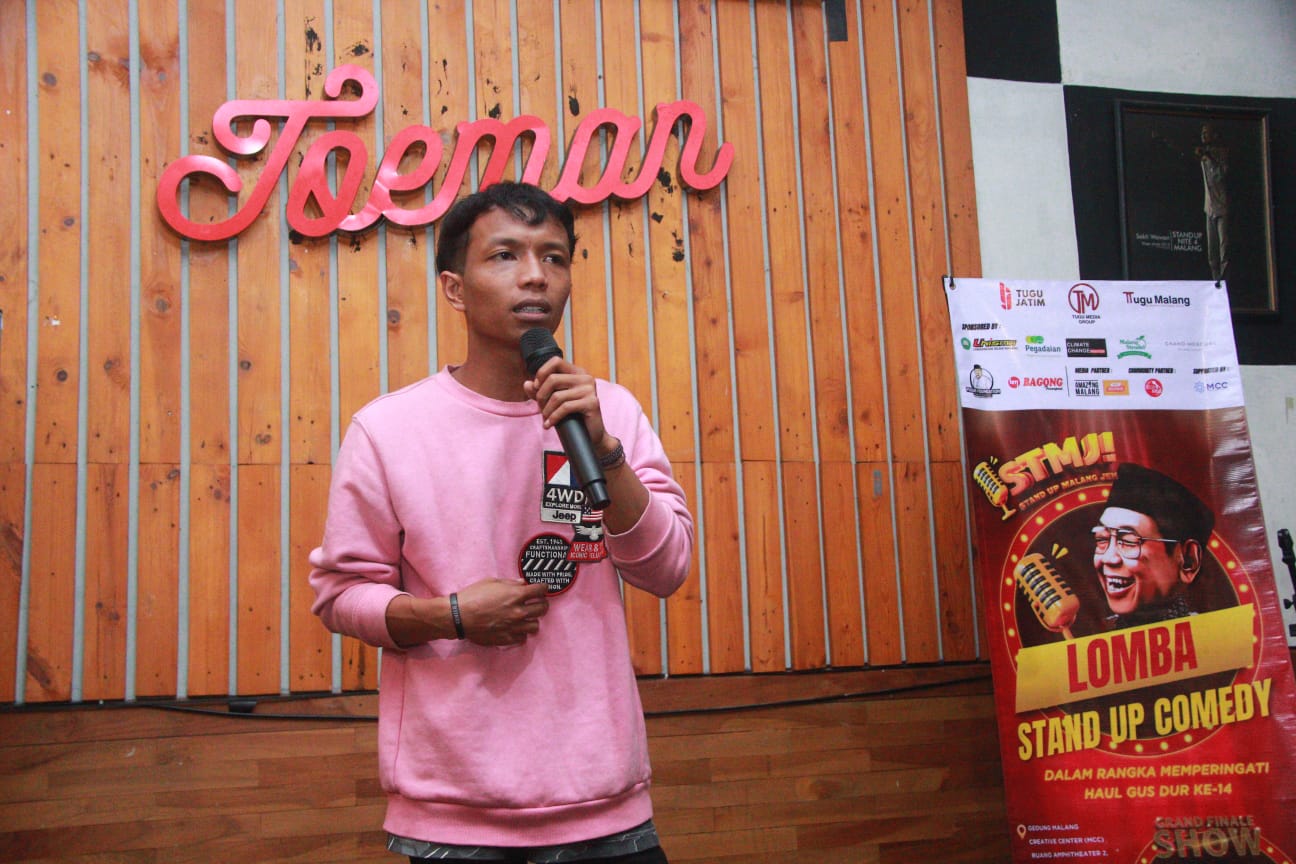 Ansori peserta yang berhasil lolos ke final lomba Stand Up Malang Jeh (STMJ). 
