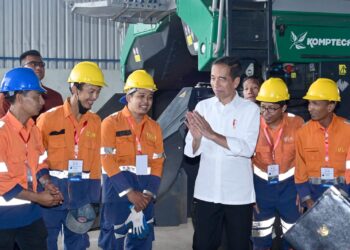 Presiden Jokowi meresmikan TPA Supit Urang Kota Malang.