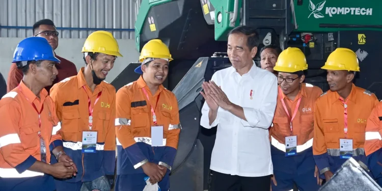 Presiden Jokowi meresmikan TPA Supit Urang Kota Malang.