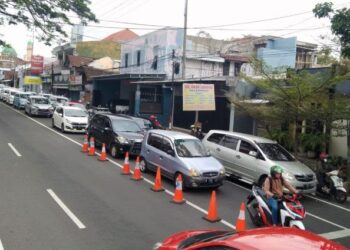Ilustrasi kemacetan di ruas jalan Simpang Pendem Kota Batu.