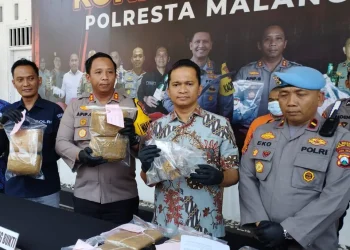Polresta Malang Kota membongkar peredaran narkoba jelang akhir tahun.