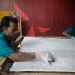 Napi di Lapas Kelas I Malang membatik dari balik jeruji besi.
