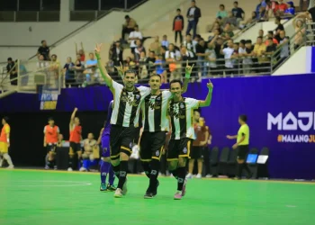 Unggul FC saat menghadapi Pendekar United di GOR Ken Arok Kota Malang.