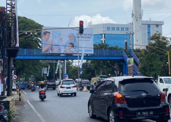 Simpang 3 Jalan A Yani, Kota Malang yang telah terpasang kamera ETLE.