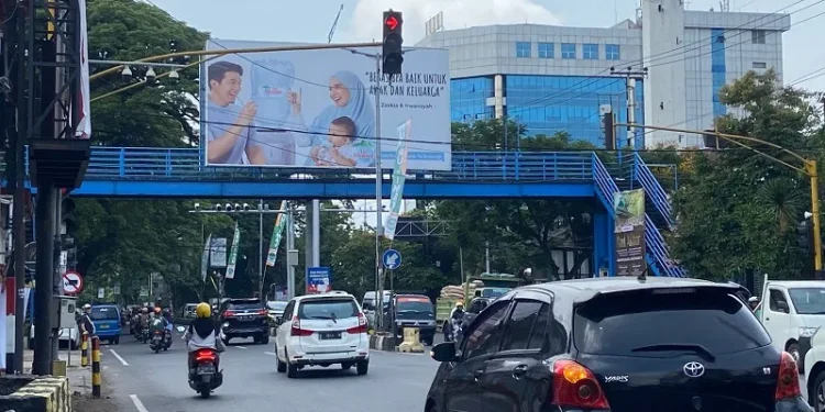 Simpang 3 Jalan A Yani, Kota Malang yang telah terpasang kamera ETLE.