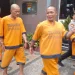 Para tersangka kekerasan perempuan dan anak yang berhasil ditangkap Polres Malang.