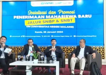 UM Gelar Sosialisasi dan Promosi Penerimaan Mahasiswa Baru Jalur SNBP dan SNBT 2024 secara daring.