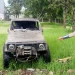Polisi menunjukkan mobil Suzuki Katana yang membuat nyawa petani di Kota Batu melayang saat melintas di jalur dekat Selecta Kota Batu.