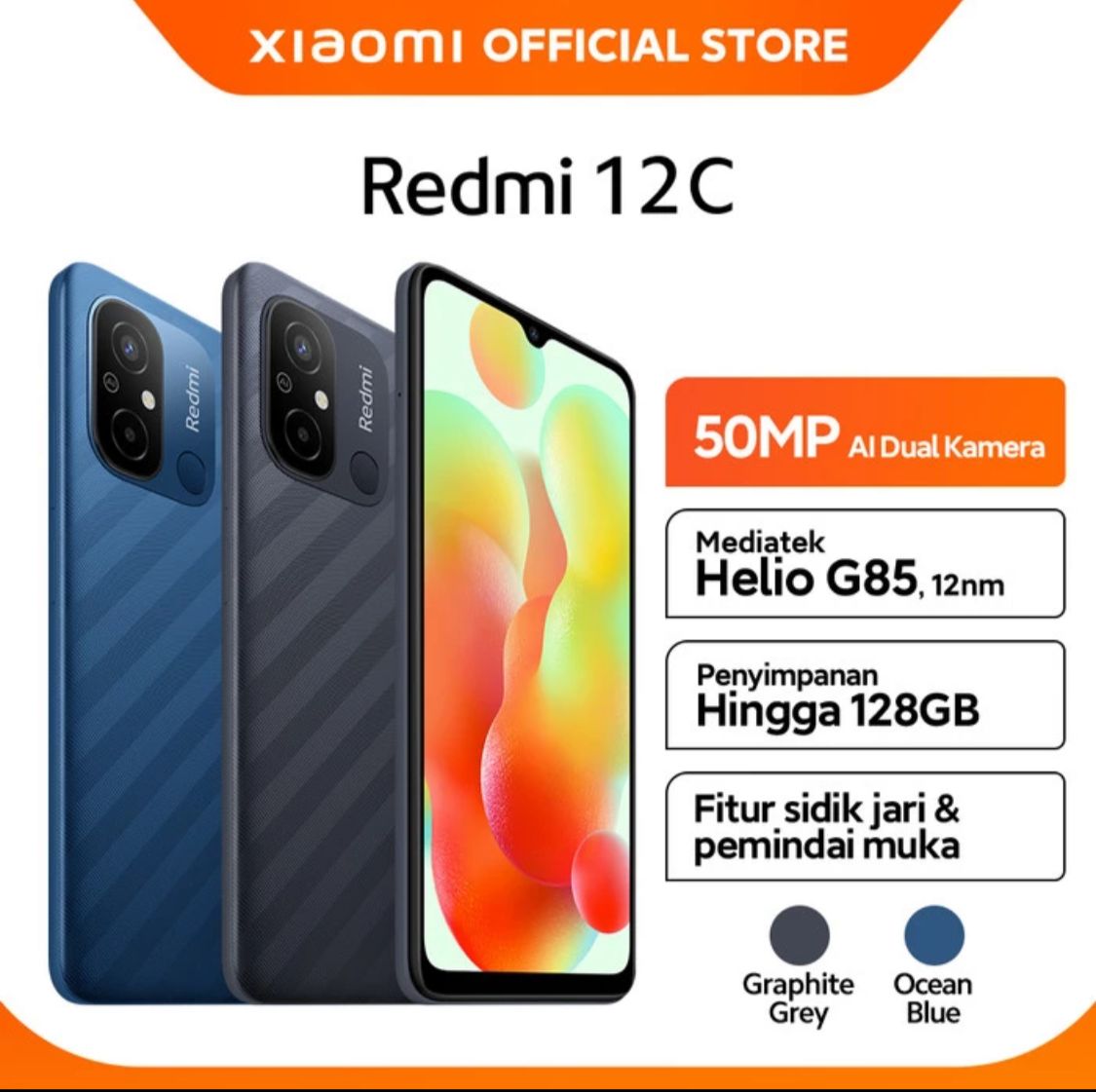 Redmi 12C dengan harga di bawah Rp 1,5 juta.