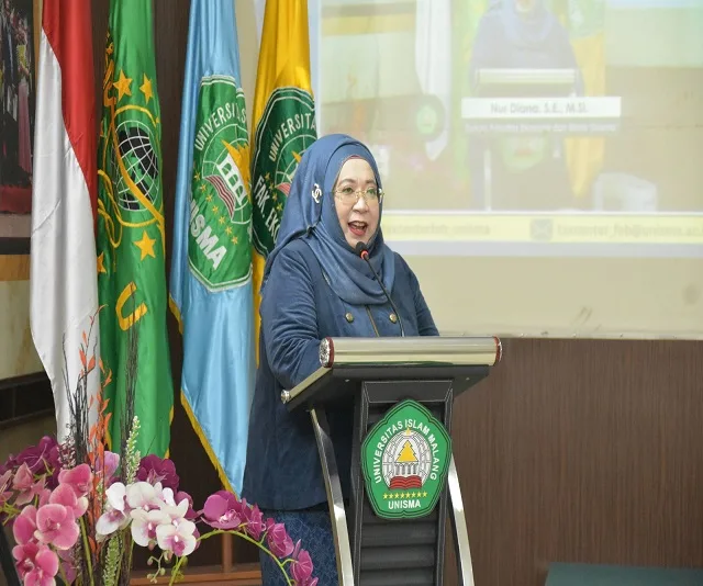 Dekan Fakultas Ekonomi dan Bisnis Universitas Islam Malang Nur Diana SE, MSI, CBV, CERA.