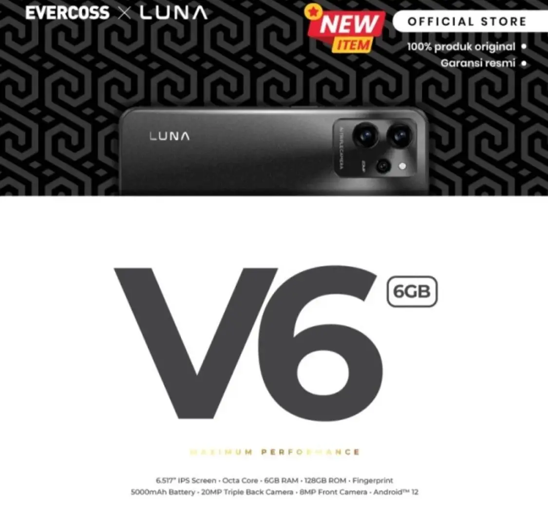 Evercoss Luna dengan harga di bawah Rp 1,5 juta.