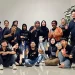 Foto bersama panitia acara dan CEO di acara Stand Up Comedy yang diselenggarakan Tugu Media. Ini salah satu kegiatan saat magang di Tugu Media Group.