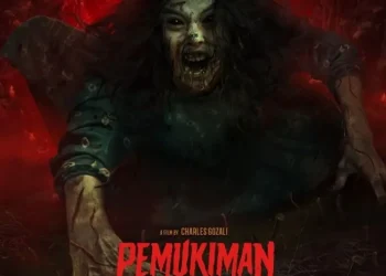Poster film horor Pemukiman Setan.