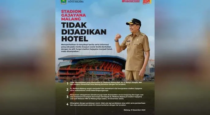 Tepis isu tukar guling stadion gajayana
