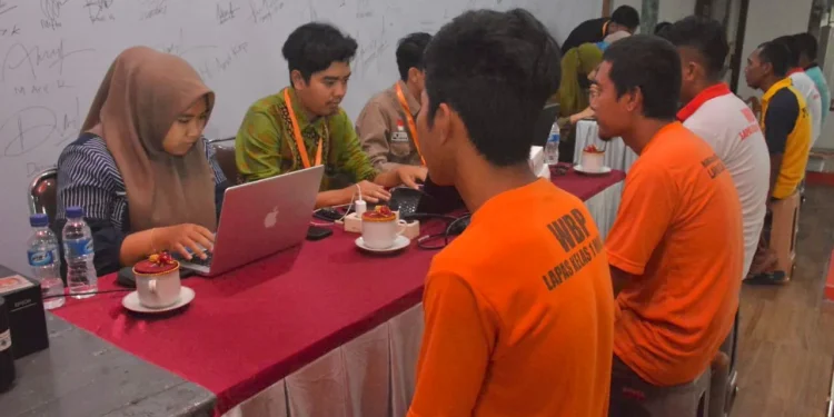 Pendataan warga binaan Lapas Malang untuk Pemilu 2024.