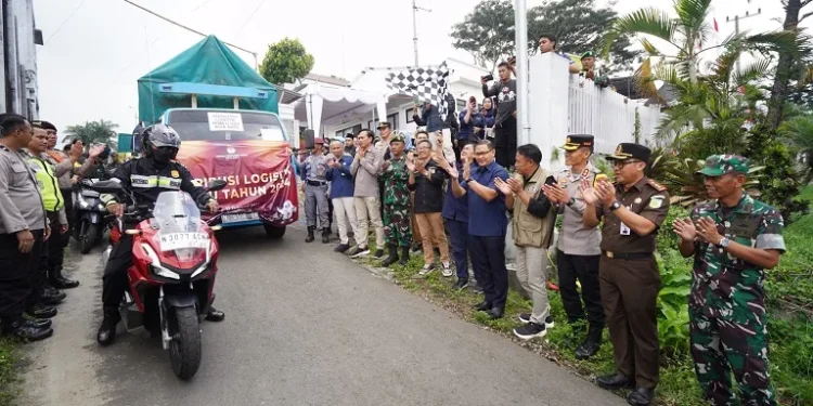 Ribuan logistik Pemilu di Kota Batu mulai didistribusikan hari ini, Selasa (13/2/2024).